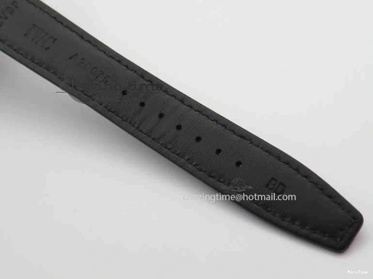 MIROTIME 0415 Portuguese IW3714 Diam ZF V2 1:1 Best Edition Black Dial On Black Leather Strap A79350 (Slim Movement) Lightweight 7245